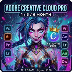 ADOBE CREATIVE CLOUD PRO (1/3/6 МЕСЯЦЕВ) + БЕСПЛАТНО CANVA PRO НА 1 МЕСЯЦ