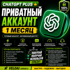 ChatGPT Plus Private Account 1 Month | Ready Account | Instant Delivery