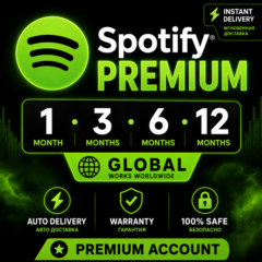 Подписка Spotify Premium на 1 месяц (глобальная)