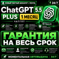 24/7 | ChatGPT PLUS На 1 месяц l Аккаунт с подпиской l ЧатГПТ chat gpt кодекс codex