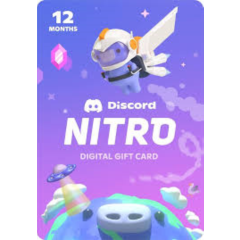 DISCORD nitro full 1 years GIFT