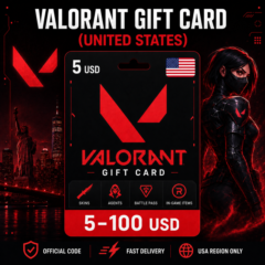 Valorant Gift Card (США) 5–100 USD | Код пополнения