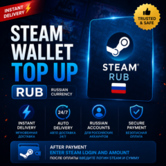 Пополнение Steam RU | АВТОВЫДАЧА 24/7 | Мгновенное пополнение Steam