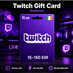 Twitch Gift Card (Ирландия) 15–150 EUR | Код пополнения
