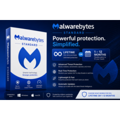 MalwareBytes Standard - Пожизненная гарантия/1-12 месяцев