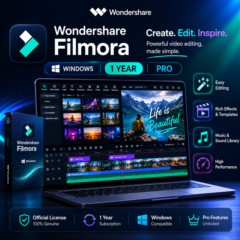 Wondershare Filmora для Windows | 1 год |