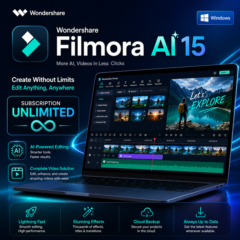 Wondershare Filmora AI 15 [WIND] БЕЗЛИМИТНАЯ ПОДПИСКА
