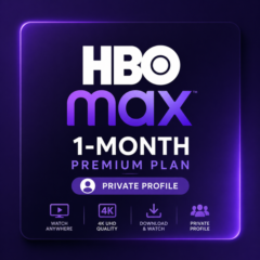 Премиум-план HBO Max на 1 месяц – закрытый профиль, доступ без рекламы.