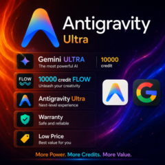 Google AI Ultra x5, PRO | Антигравитация | ЛИЧНЫЙ АККАУНТ | 0-10000 кредитов в FLOW