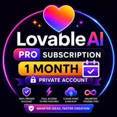 Подписка Lovable AI Pro на 1/2 месяца, 1 год, 305 кредитов - Личный аккаунт