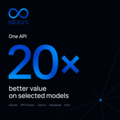 Nexus API — Claude Code, Codex, GPT, Gemini, DeepSeek, GLM | до 20 раз выгоднее