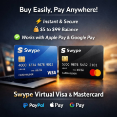 💳 Swype Виртуальные Visa & Mastercard | $5–$99 | Мгновенная доставка ⚡ | Apple & Goo