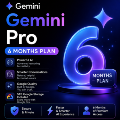 Google Gemini Pro | 6 месяцев | 5 ТБ хранилища Google | Активация по ссылке |