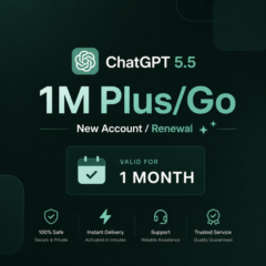 🤖 ChatGPT 5.5 1M Plus/Go – Новый аккаунт / Продление 🚀✨