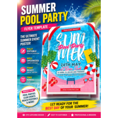 Summer Pool Party PSD Template