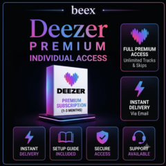 DEEZER Premium - подписка на 1/3 месяца - (автоматическая доставка)