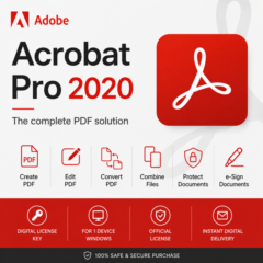 Adobe Acrobat Pro DC 2020 для Windows, 1 устройство, бессрочная лицензия