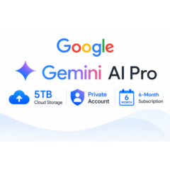 Подписка Google Cloud Storage — 5 ТБ (по всему миру) | Google AI Pro | Gemini | 6 мес