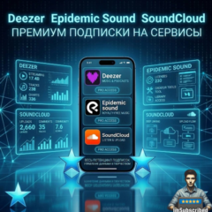 Подписка Deezer Epidemic Sound Soundcloud | Официальная оплата | 1/12 месяцев