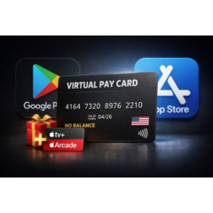 🔥💳 Виртуальная карта оплатыUSA |Google Play &amp; App Store ✅|No Balance + Bonus key🎁