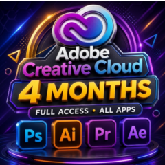 Adobe Creative Cloud  на 4 месяца (ссылка для активации) Полный доступ | Мгновенна