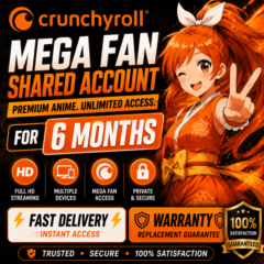 Подписка Crunchyroll Mega Fan на 6 месяцев | 1 Профиль ПК Мобильный | Мгновенная дост