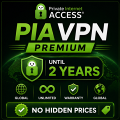 PIA VPN Premium до 2 лет | Глобальный доступ | Без ограничений | Без скрытых платежей