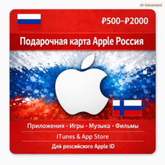 🇷🇺 Apple Gift Card RU | ₽500–₽2000 – Apple / App Store / iTunes – Apple ID Россия