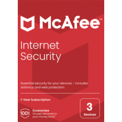 McAfee Internet Security (1 Год / 3 ПК) 🎁 Gift Card / Мгновенная выдача