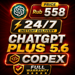 [24/7] ChatGPT 5.6 PLUS + Codex | Готовый общий аккаунт на 30 дней |подписка| Полная