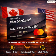 🛍️ Виртуальная MasterCard | 💳Баланс 1–10 CAD | Регион США/Канада✨