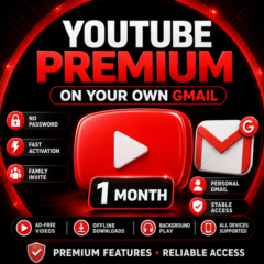 YouTube Premium | 1–3 Months | Your Own Account / Trial Account | No Password