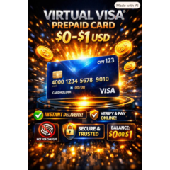 💳 Виртуальная предоплаченная карта Visa® | 🎉 Баланс $0–$1 USD | ⚡ Мгновенная достав