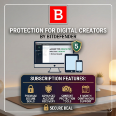 Bitdefender Security For Creator 6 месяцев Личный Аккаунт | 5 Устройств 🛡️