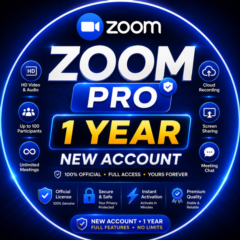 Zoom Workplace Pro, 12 месяцев на новый аккаунт / полная гарантия