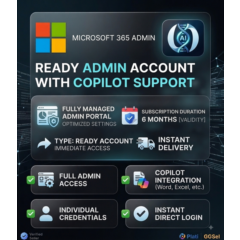 Microsoft 365 (Поддержка Copilot) | Готовый Admin Аккаунт | 6 Месяцев