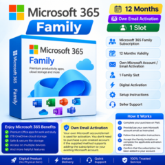 Microsoft 365 Family 12 месяцев | Активация на свою почту | 1 слот | Мгновенная доста