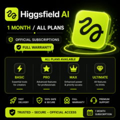 Higgsfield AI - 1 месяц / Все тарифные планы / Официальная подписка / Полная гарантия