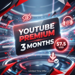 YouTube Premium+Music  3 месяца, глобальный аккаунт, приватный