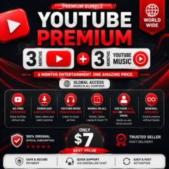 YouTube Premium 3 месяца + YouTube Music | Global | Личный Gmail | Быстрая активация