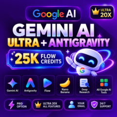 [24/7] GEMINI AI ULTRA 20X + ANTIGRAVITY | 25K FLOW CREDITS | PRO | ВАШ EMAIL