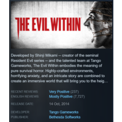 The Evil Within (Steam key | RU+CIS