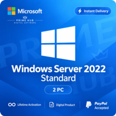Windows Server 2022 Standard Ключ | 2 ПК | Бессрочная активация