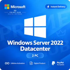 Windows Server 2022 Datacenter Ключ | 2 ПК | Бессрочная активация