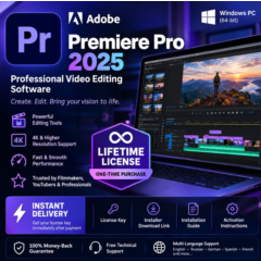Adobe Premiere Pro 2025 | Профессиональный видеомонтаж | Пожизненная лицензия | Windo