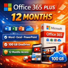 Microsoft Office 365 Plus 12 месяцев | Word Excel PowerPoint | OneDrive 100 ГБ