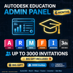 Autodesk Education Admin Panel + БОЛЬШОЙ ПОДАРОК | 3000 приглашений  | All apps