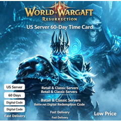 World of Warcraft | US Server 60-Day Time Card | Retail & Classic Servers | Battle.ne