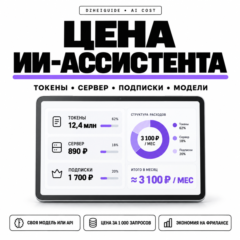 Калькулятор стоимости ИИ-ассистента: токены, сервер, подписки - By DzheiGuide
