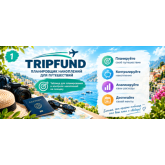 TRIPFUND калькулятор накоплений на путешествие (Excel и Google Sheets)